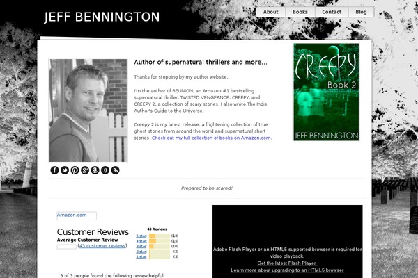 jeffbennington.com site used Authorlicious