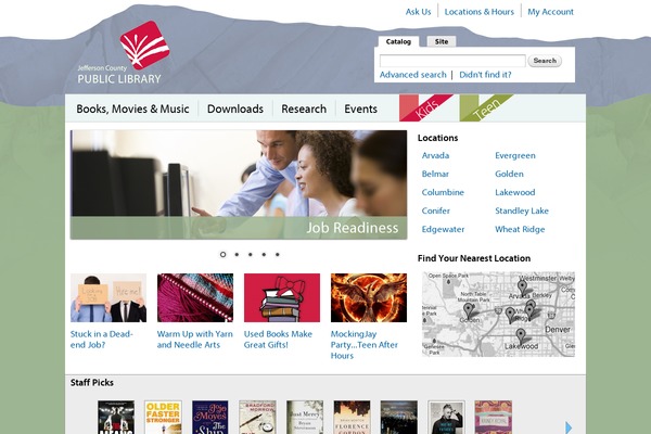 jeffcolibrary.org site used Bibliocommons