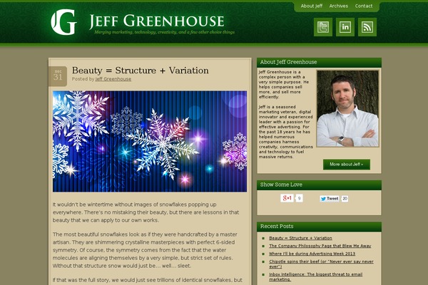 jeffgreenhouse.com site used Jg2010