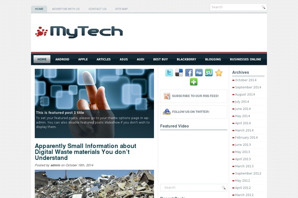 MyTech theme websites examples