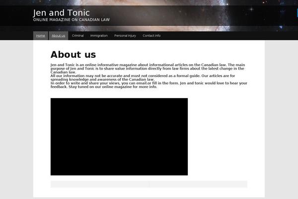 jenandtonic.ca site used Milky-way