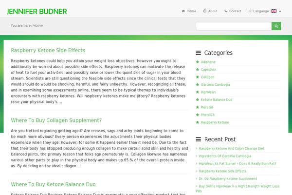 Jennifer theme site design template sample