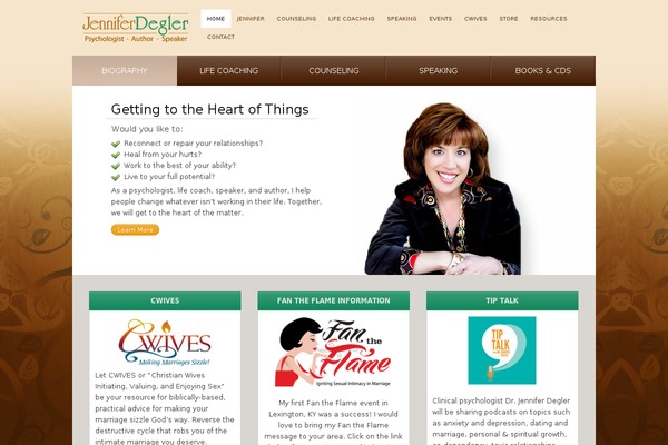 jenniferdegler.com site used Intelligible