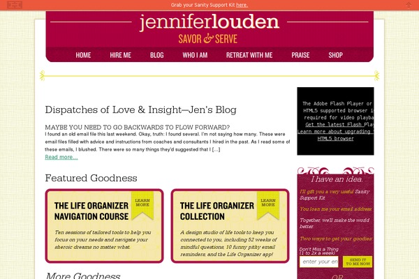 jenniferlouden.com site used Jenniferlouden