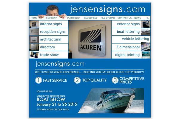 Jensen theme site design template sample