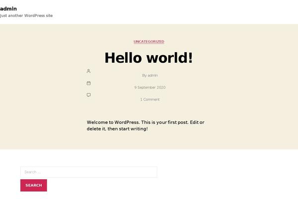 Twenty Twenty theme site design template sample