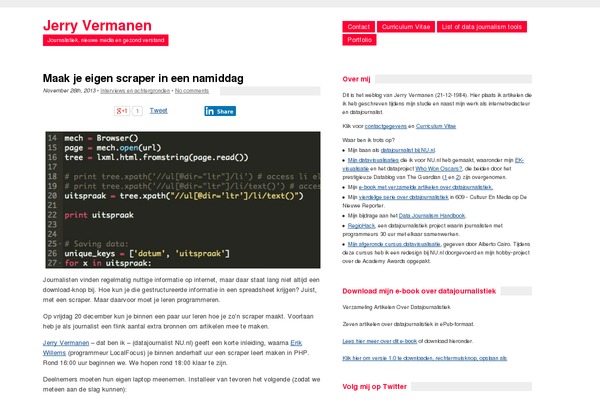 jerryvermanen.nl site used Sansserif-racer