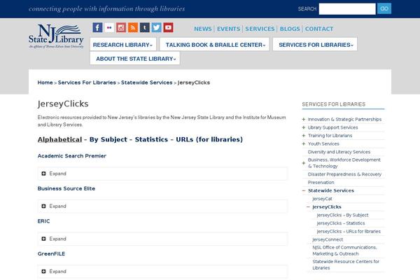 jerseyclicks.org site used Njsl