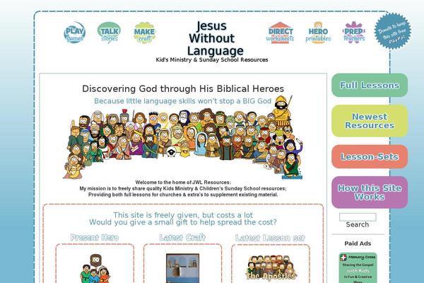 jesus-without-language.net site used Wordpress-template