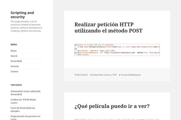 Twenty Fifteen theme site design template sample