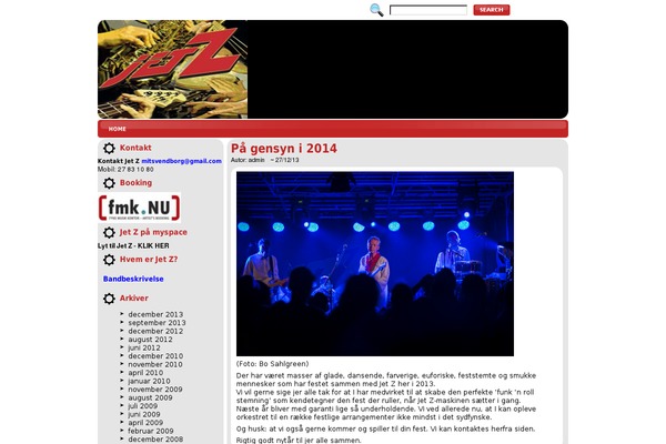 jetzband.dk site used Black-and-red-theme