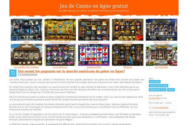 jeudecasino.org site used Durable