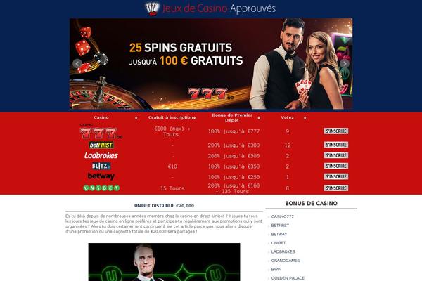 jeuxdecasinoapprouves.be site used Onlinecasinotemplate954