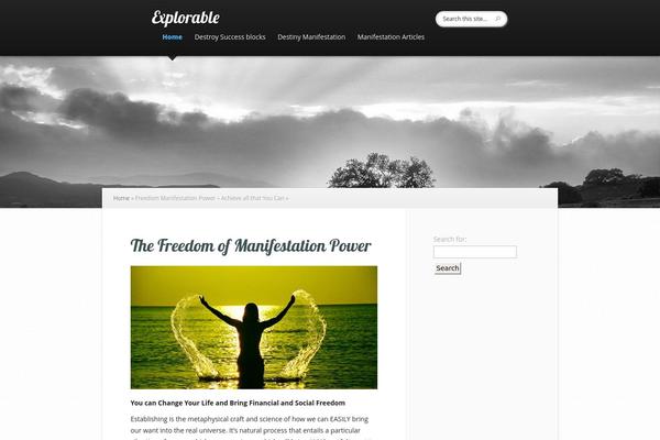 Explorable theme site design template sample