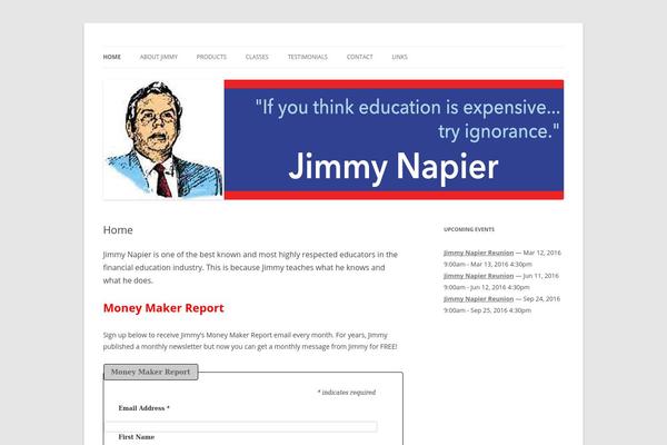 Twenty Twelve theme site design template sample