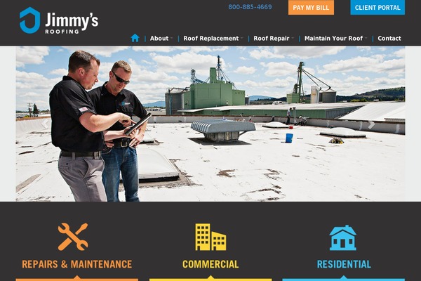 jimmysroofing.com site used Yournewtheme