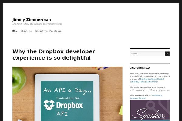 Twenty Sixteen theme site design template sample