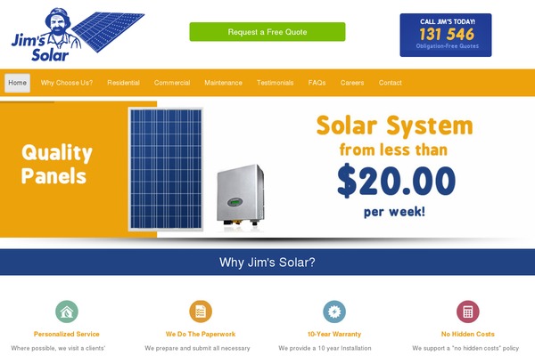 jimsolar theme websites examples