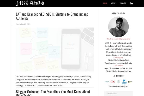 jiteshkeswani.com site used Jkblog