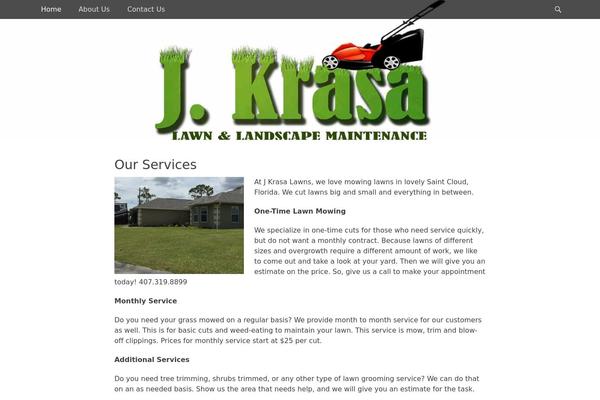 jkrasalawns.com site used Catch Adaptive
