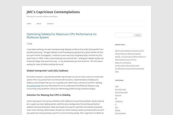WordPress website example screenshot