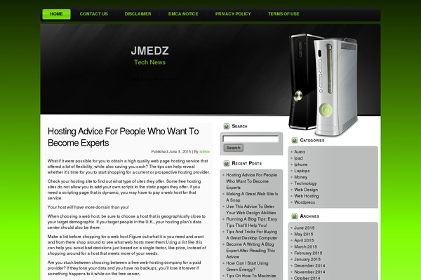 jmedz.com site used Xbox_theme