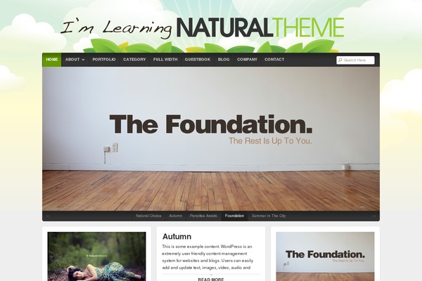 Natural theme site design template sample