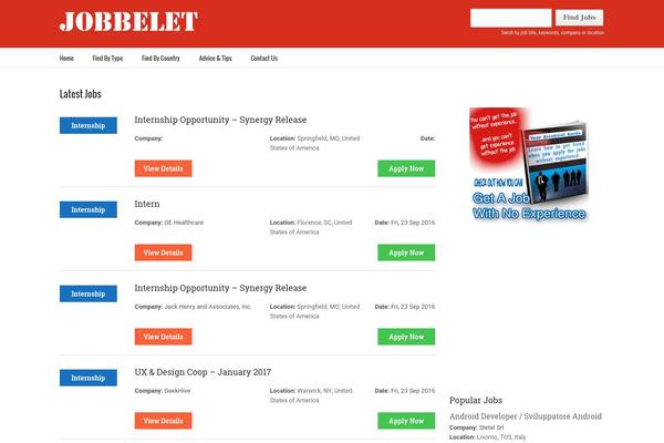 jobbelet.com site used Jobplexpro