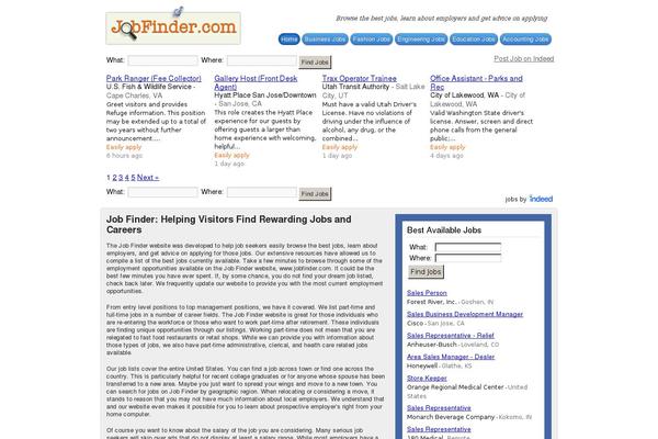 WordPress website example screenshot