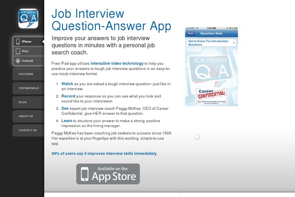 jobinterviewquestionsandanswersapp.com site used Appifywp2.4