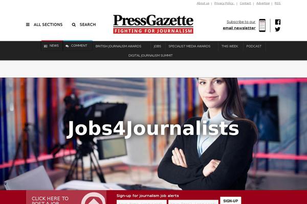 jobs4journalists.co.uk site used Overcast