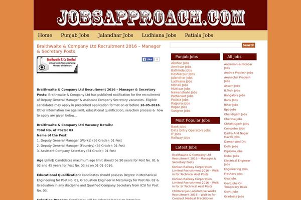 jobsapproach.com site used Tgg_theme