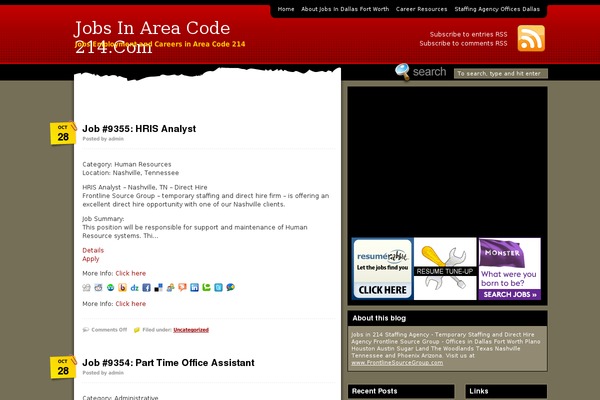 WordPress website example screenshot