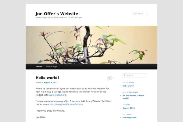 Twenty Eleven theme site design template sample