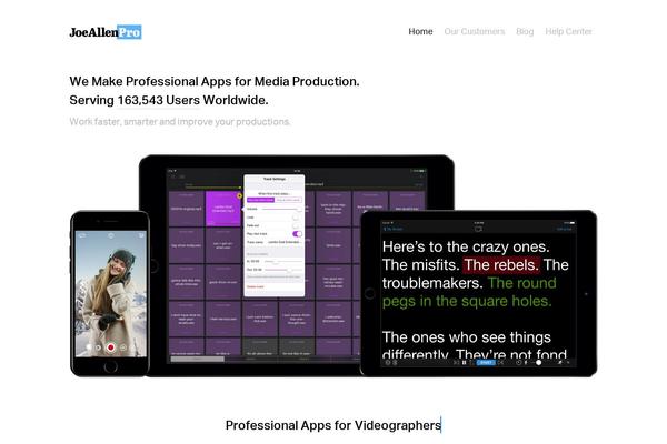 joeallenpro.com site used Teleprompter-apps