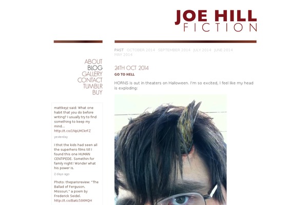 joehillfiction.com site used Joehillfiction2