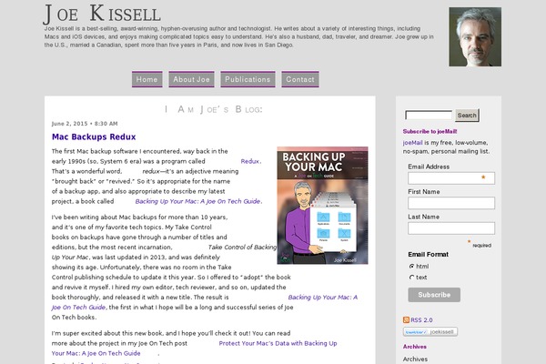 joekissell.com site used Joekisselldotcom