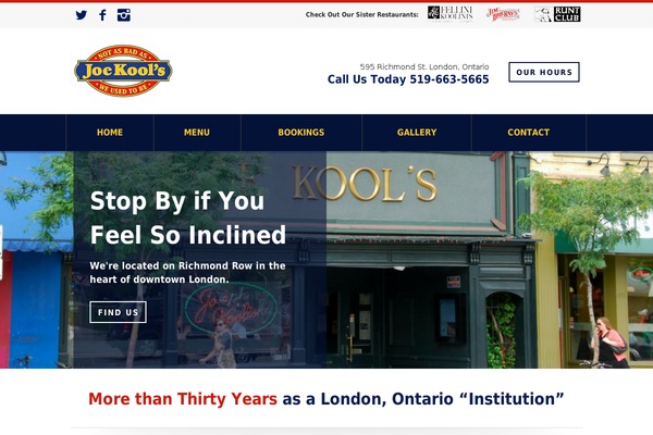 joekoolsrestaurant.ca site used Joe-kools