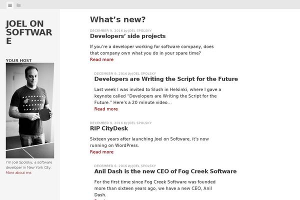 joelonsoftware.com site used Editor-redux