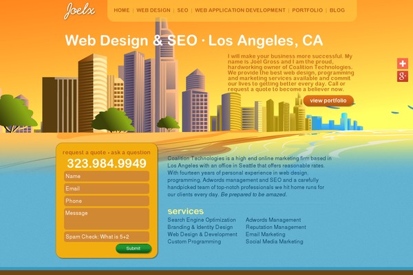 WordPress website example screenshot
