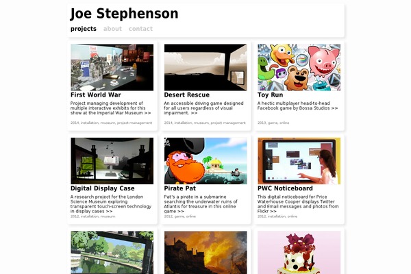 joestephenson.com site used Twentyten_joe11