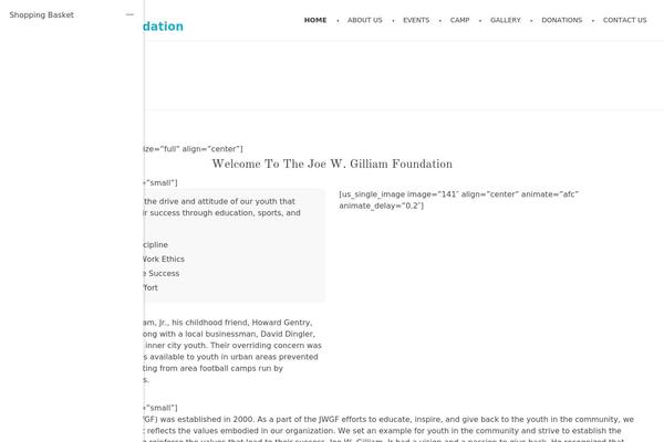 joewgilliamfoundation.org site used Joe-w-gilliam-foundation