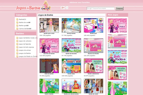 jogosdebarbie.tv site used Videogamephoto