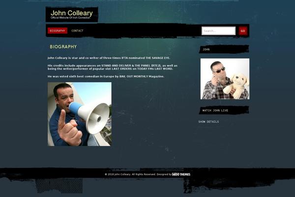 johncolleary.com site used Backstage