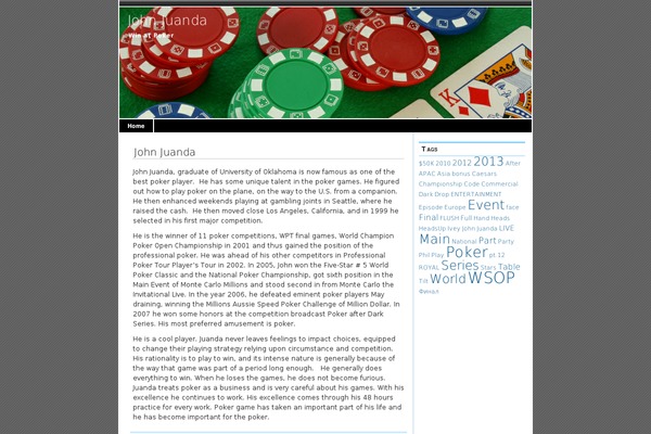 Default theme site design template sample