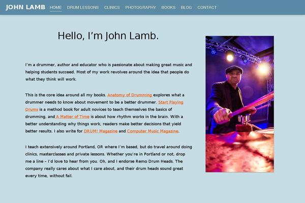 johnlambdrums.com site used Themify-infinite