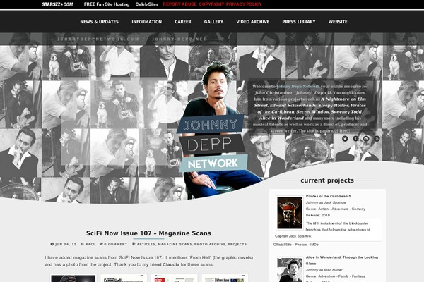 johnnydeppnetwork.com site used Version7