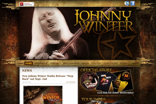 johnnywinter.com site used Johnnywinter