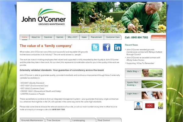 johnoconner.co.uk site used Joc