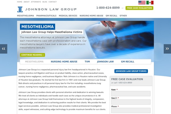 johnsonlawgroup.com site used Pivot